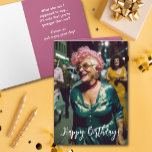 Funny Old Age Geburtstag Karte<br><div class="desc">Die Geburtstagskarte beinhaltet eine ältere Frau,  die vorne auf der Straße tanzt und Ihr persönlicher Gruß - oder nutzen Sie unsere - auf der Innenseite. Bestellen Sie DRUCKEN oder INSTANT DOWNLOAD! Mehr Designs in unserer Kollektion.</div>