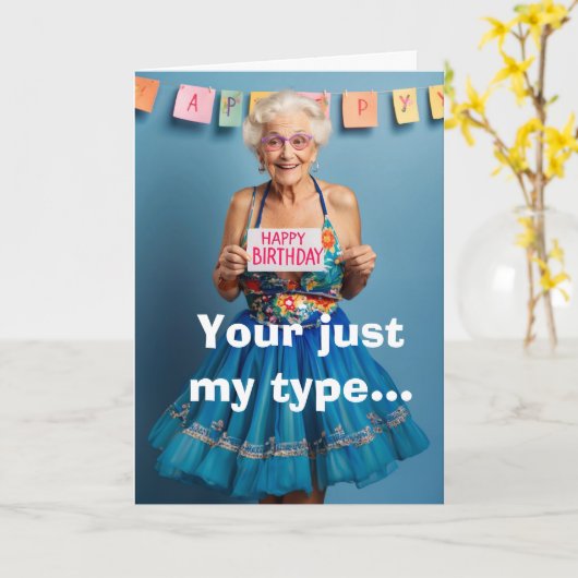 Funny Old Age Karte (Gelbe Blume)