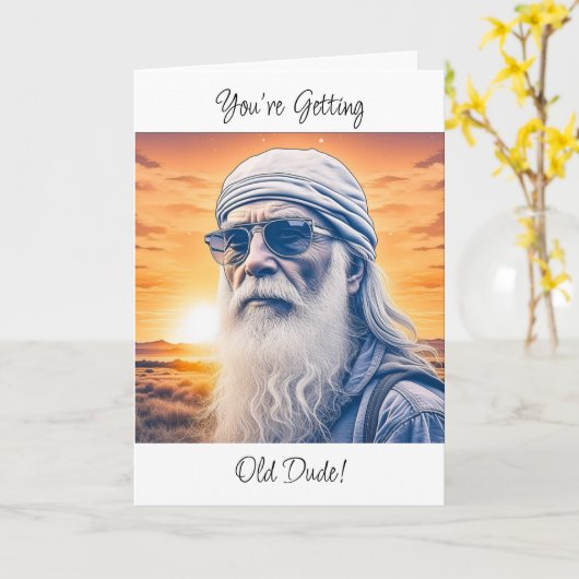 Funny Old Age Spaß Geburtstag Karte (Gelbe Blume)
