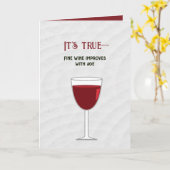 Funny Old Age Wine for Senior Oenophile Birthday Karte (Gelbe Blume)