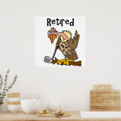 Funny Old Buzzard Pielen Golf Ruhiger Cartoon Poster (Küche)