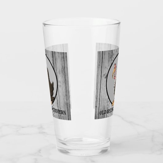 Funny Old Buzzard's Tavern Bierglas Glas (Links)