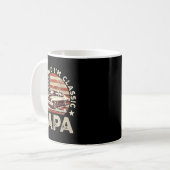 Funny Old Car Clic American Us Flag Mens Dad Papa  Kaffeetasse (Vorderseite Links)