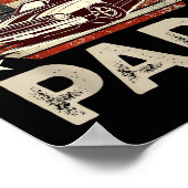 Funny Old Car Clic American Us Flag Mens Dad Papa  Poster (Ecke)