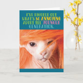 Funny Old Cat Annoying Younger Generation Karte (Gelbe Blume)