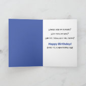 Funny Old Chimpanzee Life große Fragen Geburtstag Karte (Innenseite)