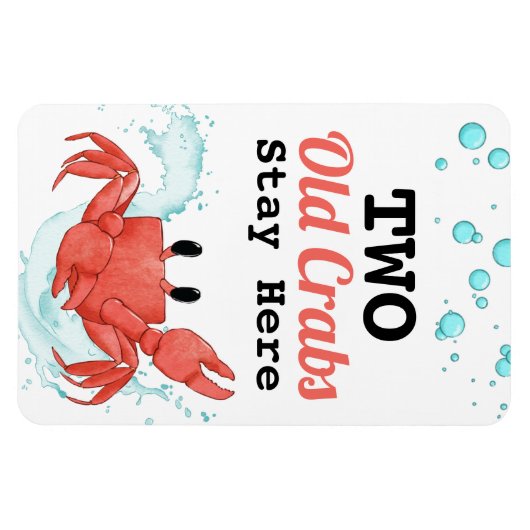 Funny Old Crab Cabin Door Marker Kreuzfahrtschiff Magnet (Horizontal)