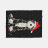 Funny Old English Sheepdog Christmas Graphics Dog Fleecedecke (Vorderseite (Horizontal))