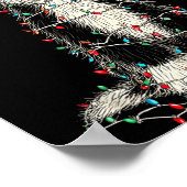 Funny Old English Sheepdog Christmas Graphics Dog  Poster (Ecke)