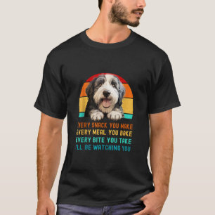 Funny Old English Sheepdog Puppy Dodge Mama Vater  T-Shirt