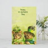 FUNNY OLD FASHION ST PATRICK'S DACATCATS, KLEEBLAT BRIEFPAPIER (Stehend Vorderseite)