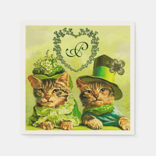 FUNNY OLD FASHION ST.PATRICK'S DAKATS HERZ SERVIETTE (Vorderseite)