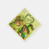 FUNNY OLD FASHION ST.PATRICK'S DAKATS HERZ SERVIETTE (Ecke)