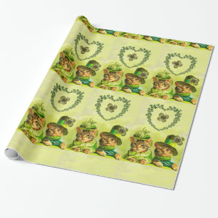 FUNNY OLD FASHION ST.PATRICK'S DAKATZEN MIT HERZ GESCHENKPAPIER