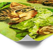 FUNNY OLD FASHION ST.PATRICK'S DAKATZEN MIT HERZ POSTER (Ecke)