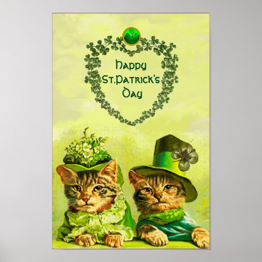 FUNNY OLD FASHION ST.PATRICK'S DAKATZEN MIT HERZ POSTER (Vorne)
