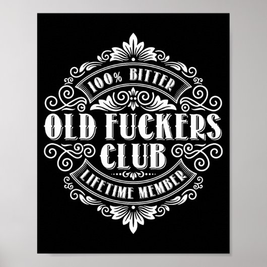 Funny Old Forers Club 100% Bitter Lifetime Member Poster (Vorne)
