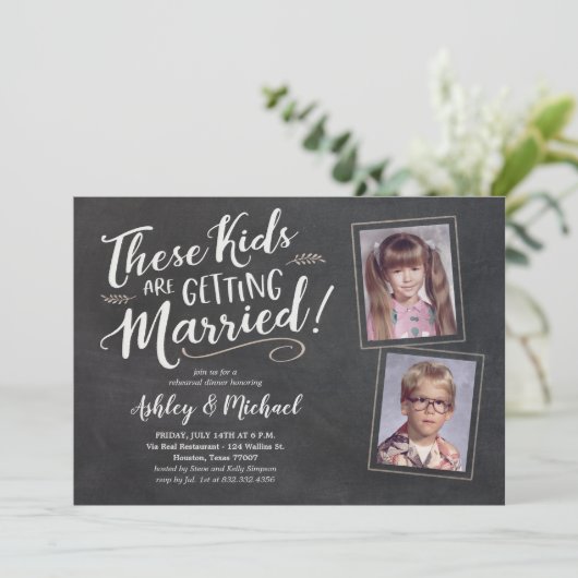 Funny Old Fotos Probe Dinner Einladung (Stehend Vorderseite)