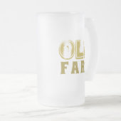 Funny Old Furz Birthday Gold Typografie Mattglas Bierglas (VorderseiteRechts)