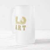 Funny Old Furz Birthday Gold Typografie Mattglas Bierglas (Vorderseite Links)