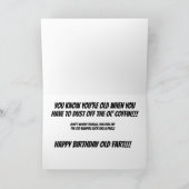 Funny Old Furz Brennen Glücklich Geburtstag Seltsa Karte (Innenseite)