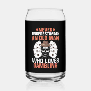 Funny old Gambling Word Art Dosenglas