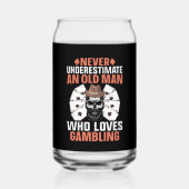 Funny old Gambling Word Art Dosenglas (Rückseite)