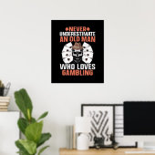 Funny old Gambling word Art Spielzimmer Poster (Heimbüro)