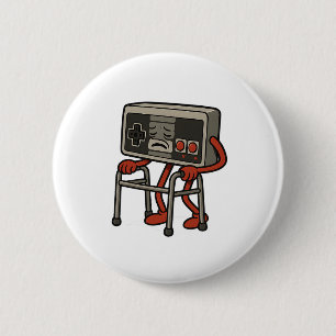 Funny Old Gamer Gaming Retro 80er 90s Videospiel O Button