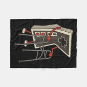 Funny Old Gamer Gaming Retro 80er 90s Videospiel O Fleecedecke (Vorderseite (Horizontal))