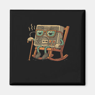 Funny Old Gamer Gaming Retro 80er 90s Videospiel O Magnet