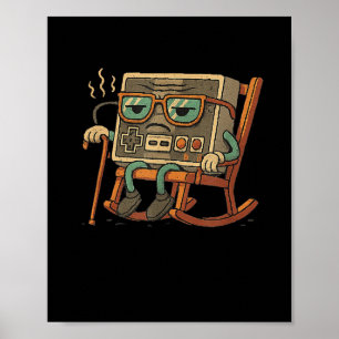 Funny Old Gamer Gaming Retro 80er 90s Videospiel O Poster
