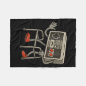 Funny Old Gamer Gaming Retro 80s 90s Retro Video G Fleecedecke (Vorderseite (Horizontal))