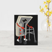 Funny Old Gamer Gaming Retro 80s 90s Video Game Ol Karte (Gelbe Blume)