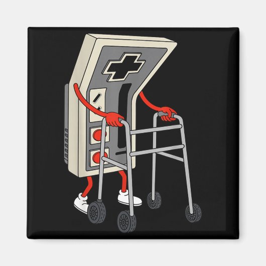 Funny Old Gamer Gaming Retro 80s 90s Video Game Ol Magnet (Vorne)