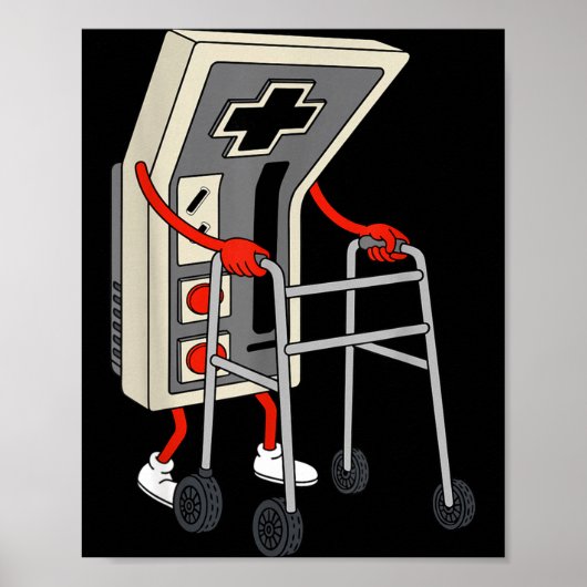 Funny Old Gamer Gaming Retro 80s 90s Video Game Ol Poster (Vorne)