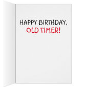 Funny Old Geezer Birthday Card - Autoaufkleber (Innen (Rechts))