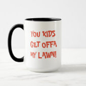 Funny Old Geezer holen sich von meinem Rasen Vater Tasse (Links)