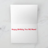 Funny Old Geezer Horse Grußkarte Karte (Innenseite)