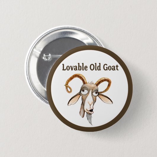 Funny Old Goat Button (Vorne & Hinten)