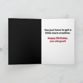 Funny Old Goat kann noch seinen eigenen Hintern kr Karte (Innenseite)