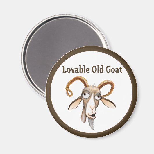 Funny Old Goat Magnet (Vorderseite/Rückseite)