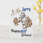 Funny Old Grandpa Goat Geburtstag Karte (Gelbe Blume)