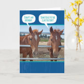 Funny Old Horses - Zeit für die Glue Factory Karte (Gelbe Blume)