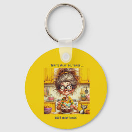 Funny Old Lady Baker Schlüsselanhänger