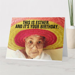 FUNNY OLD LADY BIRTHDAY GREETING CARD KARTE