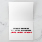 FUNNY OLD LADY BIRTHDAY GREETING CARD KARTE (Innenseite)