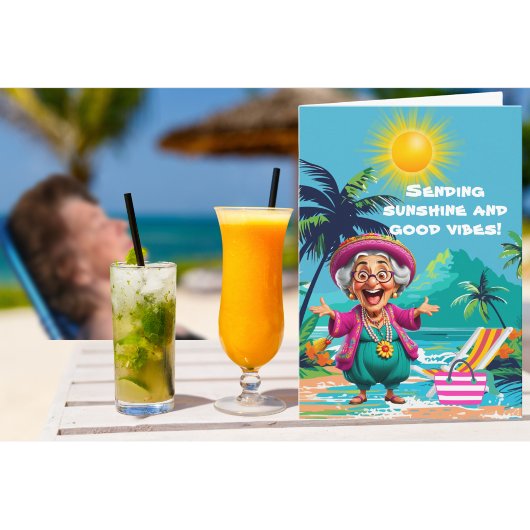 Funny Old Lady schickt Sonnenschein und gute Stimm Karte