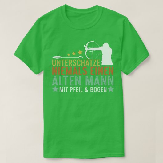 Funny Old Man Archery Archery T-Shirt (Design vorne)
