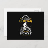 Funny Old Man Bicycle Lover Feiertagspostkarte (Vorne/Hinten)